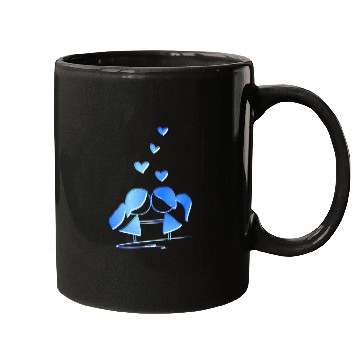 Discover Loving couple lesbian blue glitter love Mugs