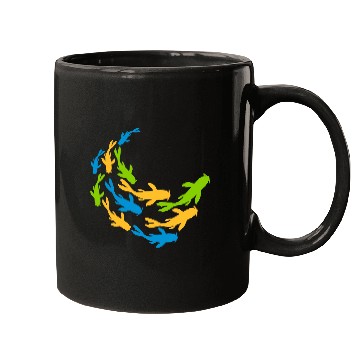 Discover colorful shoal koi fish Mugs