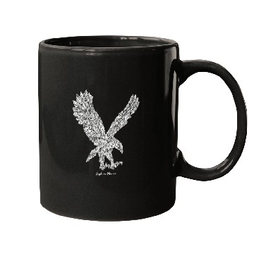 Discover The American Eagle in Flowers Mugs