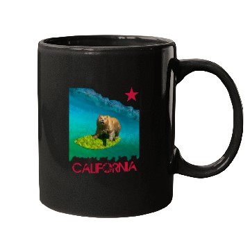 Discover SURFING BEAR , on california Mugs