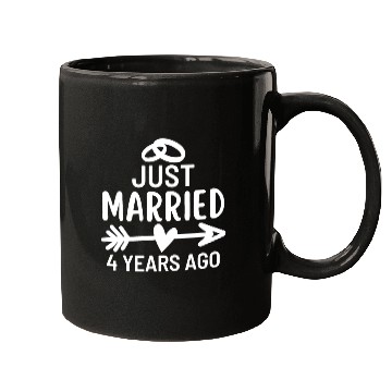 Discover Just Married 4 Years Ago Wedding Anniversary Mugs