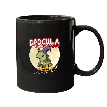 Discover Dadcula Dracula Vampire Dad Funny Halloween Party Mugs