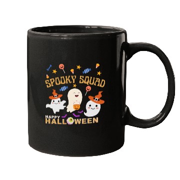 Discover Happy Halloween, Spooky Squad, Cute Ghosts Design Mugs
