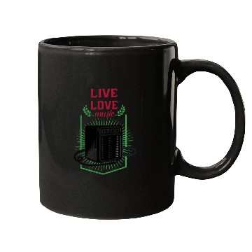 Discover Live love music Mugs
