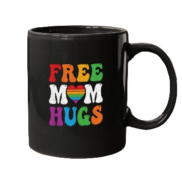 Discover Free Mom Hugs Pride Mugs Rainbow Heart LGBT Pride