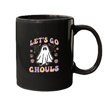 Discover Let's Go Ghouls Scary Retro Ghost Gift For Girls Mugs