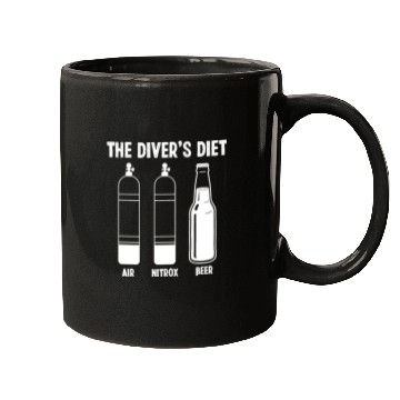 Discover Scuba Diving The Divers Diet Snorkeling Diver Mugs