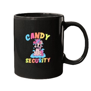 Discover Candy Security Funny Easy Unicorn Halloween Costum Mugs