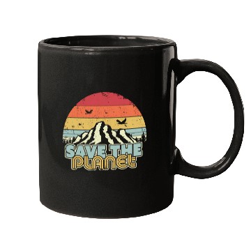 Discover Save The Planet Retro Climate Change Mugs