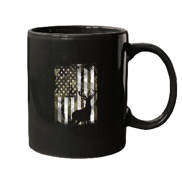 Discover Camo American Flag Deer Hunter Hunting Mugs