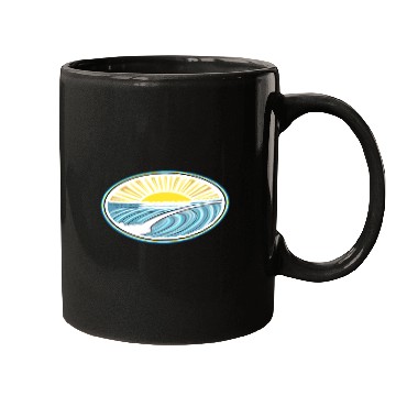 Discover Surf Sunrise Oval Mugs