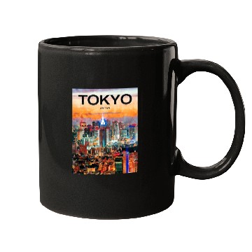 Discover Tokyo, Japan, Skyline Mugs
