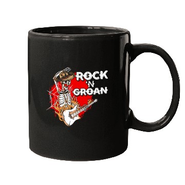 Discover Halloween Cowboy Skeleton Rocker Hand Rock Mugs