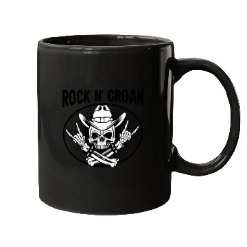Discover Halloween Cowboy Skeleton Rocker Hand Rock Mugs