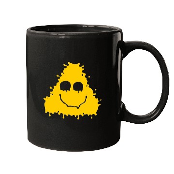 Discover Yellow Smile Face triangle Mugs
