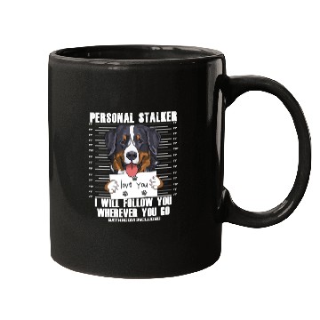 Discover Bernese Mountain Dog Stalker Cartoon Mugs