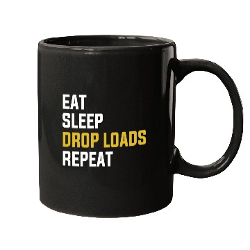 Discover Eat Sleep Drop Loads Repeat Funny Truck Driver Shi Mugs
