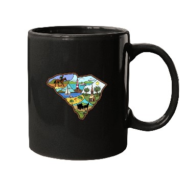 Discover Vintage Charleston Columbia South Carolina Map Mugs