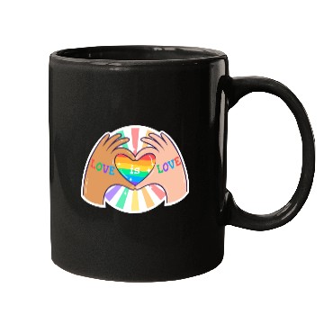 Discover Love is Love Pride Queer LGBTQ Sticker Mugs