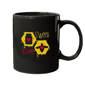 Discover Sweet love yellow honey bee Mugs