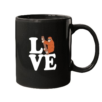 Discover I Love Monkey Ape Orangutan Mugs