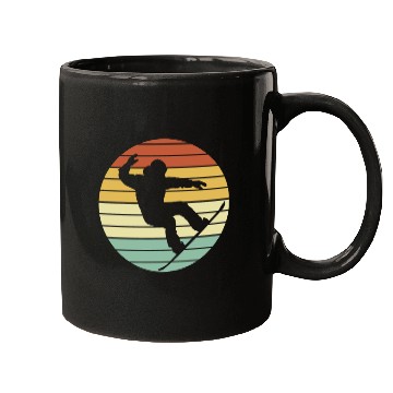 Discover Winter Sport Snowboarder Retro Snowboarding Mugs