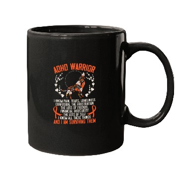 Discover ADHD Warrior Embrace Neurodiversity ADHD Awareness Mugs