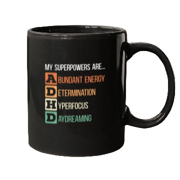 Discover My Superpowers Are ADHD Embrace Neurodiversity Mugs
