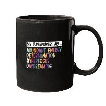 Discover My Superpowers Are ADHD Embrace Neurodiversity Mugs