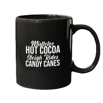 Discover Mistletoe Hot Cocoa Sleigh Rides Candy Canes Mugs