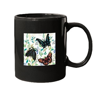 Discover Two Butterflies and A Moth Mugs