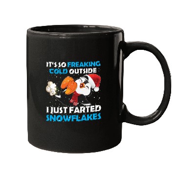 Discover I Just Farted Snowflakes Funny Penguin Christmas Mugs