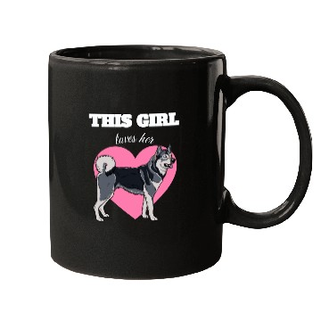 Discover This girl loves her Jämthund, Jamthund Mugs