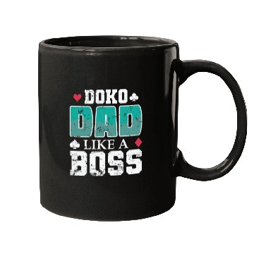 Discover Doko Dad Like a Boss Card Game Hobby Mugs