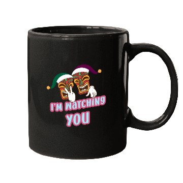 Discover I'm Watching You Christmas In July Surfing Santa C Mugs