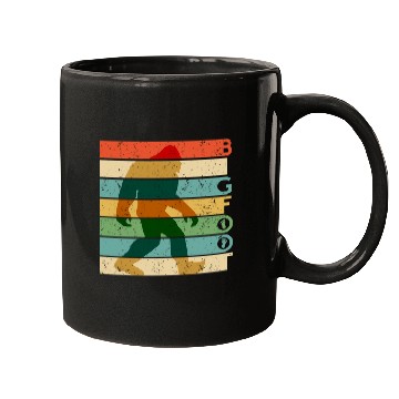 Discover Bigfoot Retro Vintage Sasquatch Yeti Rainbow Mugs
