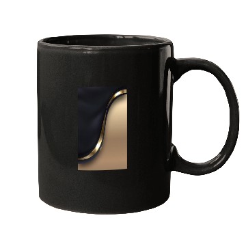Discover Luxury Elegant Black Gold Wave Mugs