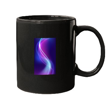 Discover Abstract Blue Pink Waves Mugs