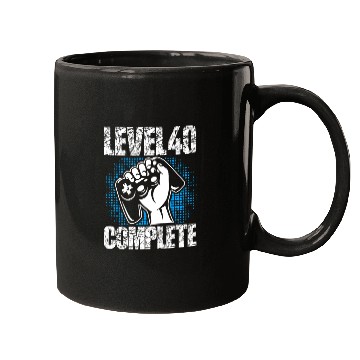 Discover Level 40 Complete Birthday Present 40 Years Old Mugs