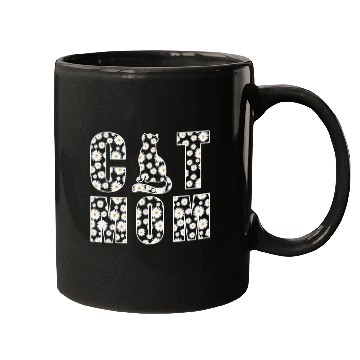 Discover Cat Mom Cute Flowers Gift for Cat Lover Mugs