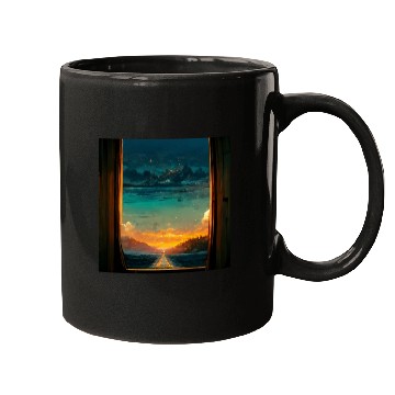 Discover Paradise island painting Mugs