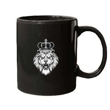 Discover Lion With Crown Tattoo Mugs