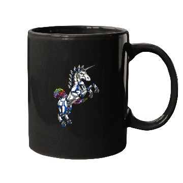 Discover Unicorn Robot Futuristic Monster Mugs