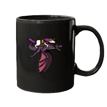 Discover Unicorn Riding Dragon Mugs