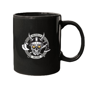Discover Valhalla Calling Skull And Axes Mugs