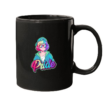 Discover Gay Pride Anime Girl Hip Hop Rainbow Gay Flag LGBT Mugs