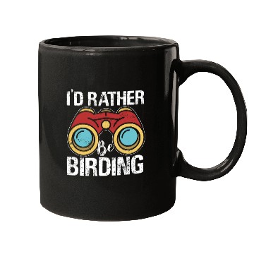 Discover I'd Rather Be Birding Bird Lover Birdwatching Mugs