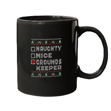 Discover Naughty Nice Groundskeeper, Matching Christmas Mugs