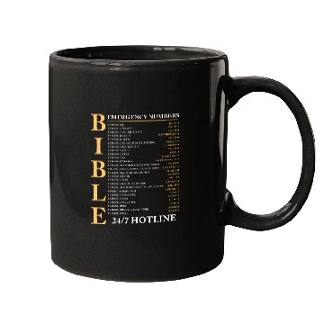 Discover Bible Emergency Number Jesus Christian Mugs