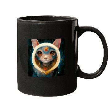 Discover Realistic cat in space painting Mugs